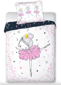 Obliečky Balerínka Bavlna Hladká 40x60 135x100 cm