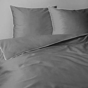 Detexpol Povlečení jednobarevní Pure Collection 100% mako satén tmavě šedé 140x200, 70x80 cm