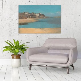 Obraz - Odilon Redon, Village by the Sea in Brittany, reprodukcia (90x60 cm)