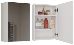 Závesná kúpeľňová skrinka POLA so zrkadlom 40 cm biela