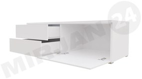 TV stolík Cleo XI P, Farby: biela / šedý lesk