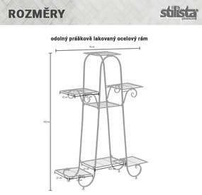 STILISTA stojan na rastliny, 102 x 76 x 24 cm, oceľ
