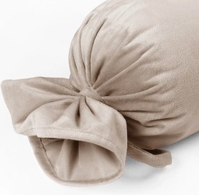 Biante Zamatový vankúš valec bonbon Velvet Prémium SVP-020 Béžový 15x100 cm