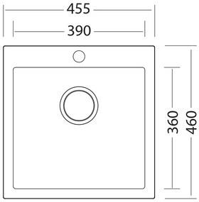 Granitový drez Sinks VIVA 455 Metalblack