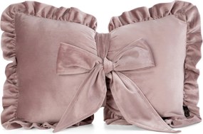 DEKORAČNÝ VANKÚŠ KOKARDA2 45X55 CM PUDROVÁ