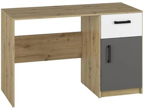 Písací stôl Fini 08 dub artisan/biela/antracit