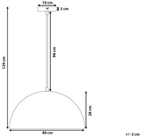 Biela závesná lampa CETINA Beliani