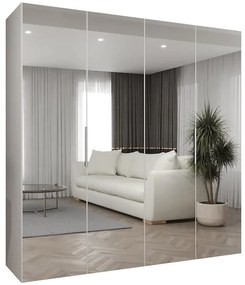 Skriňa Marbella III 200 biela/strieborný