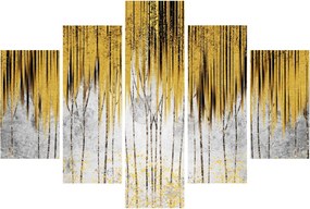 Obraz - Zlaté čiary (150x105 cm)