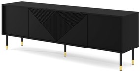 TV stolík/skrinka 4D 180 Wenty (čierna + zlatá). Akcia -20%. Vlastná spoľahlivá doprava až k Vám domov. 1125162
