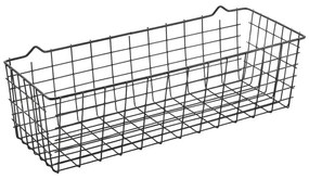 Čierny nástenný kuchynský košík Metaltex Koala Lava