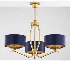 Jupiter 2113 - Luster na tyči KASZMIR 3xE27/15W/230V modrá/zlatá