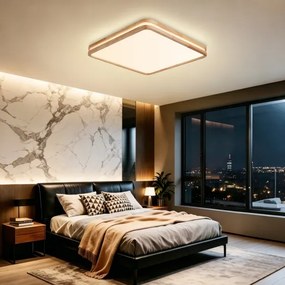 Brilagi - stmievateľné LED svietidlo MOLINA SQUARE LED/80W/230V, dub, 60x60 cm + diaľkový ovládač