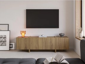 TV stolík v dekore duba v prírodnej farbe 180x55x35 cm Volia – Marckeric