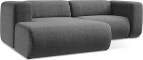 Sivá rohová pohovka (ľavý roh/s leňoškou) Ekahi – Makamii
