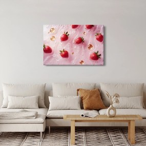 Obraz - Jahody v bublinách (90x60 cm)