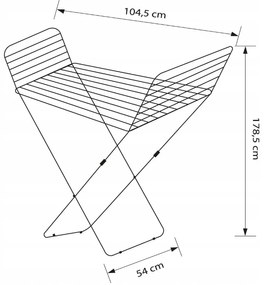 Erga Model 101, sušiak na bielizeň 177x54x91 cm, biela, ERG-SEP-10SUSSTMOD101