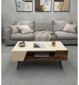 Konferenčný stolík Aren Beige and Light Walnut