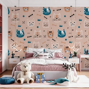 Sablio Tapeta Farebné mačičky - 125x75 cm