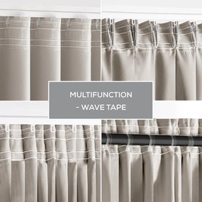 Béžový zatemňovací termo záves 140x270 cm Pleat – Restilo