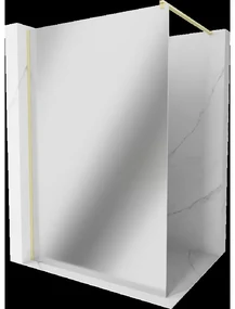 Mexen Kioto sprchová stena Walk-in 70 x 200 cm, zrkadlo 8 mm, zlatá brúsená - 800-070-101-55-50
