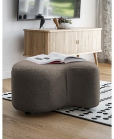 Hnedý taburet z textílie buklé Miuf – Miuform