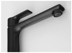 Matne čierna stojančeková umývadlová batéria Pax – Sapho