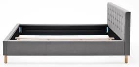 Svetlosivá čalúnená jednolôžková posteľ bez roštu 120x200 cm Malin – Meise Möbel
