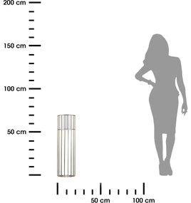 Kovový kvetináč LOFT 70x20 cm zlatá/biela