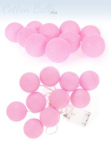 Tutumi Cotton Balls, LED svietiace guličky 200cm 10ks FL-01, tmavo-sivá, BAL-00005