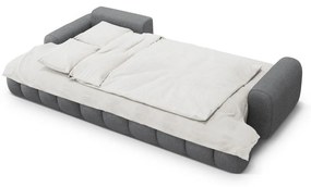 Sivá rozkladacia/s úložným priestorom rohová pohovka (ľavý roh/s leňoškou) Linz – Cosmopolitan Design