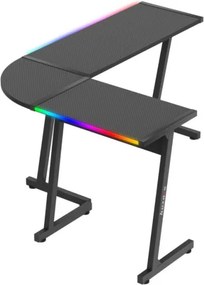 Herný rohový stôl Hero 6.0 RGB čierny