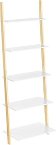 Žebříkový regál Vasagle Monry 171 cm bílý/hnědý