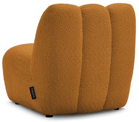 Kreslo z textílie buklé v horčicovej farbe Janissaire – Bobochic Paris