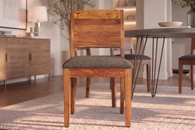 Dizajnová stolička Timber II Sheesham / sivá