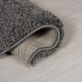 Flair Rugs, Kusový koberec Shaggy Teddy Charcoal, 120x170, šedá, obývacia izba