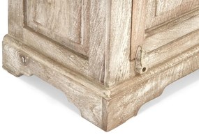 furniture-nabytek.cz - Masívna kúpeľňová skrinka z mangového dreva, lakovaná, prírodná – 50×40×185 cm