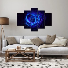 Obraz modrého abstraktného klbka (150x105 cm)