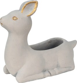 Cementový kvetináč v tvare srnečky - 23*11*21 cm