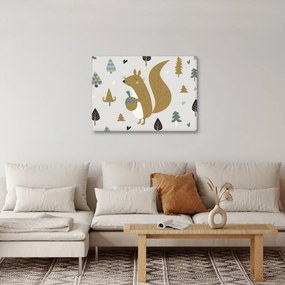Obraz - Veverička s orieškom (70x50 cm)