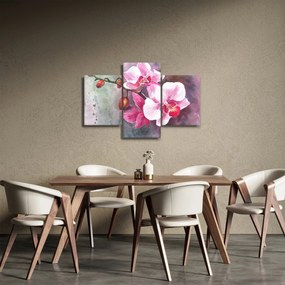 Obraz - Orchidey, aquarel (90x60 cm)