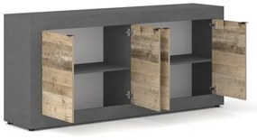 Komoda RUNEA svetlohnedá/antracit