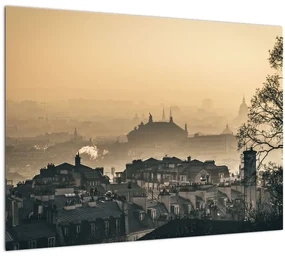 Obraz - Mesto pod hmlou (70x50 cm)