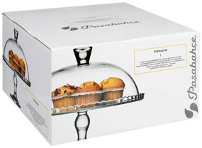 Sklenený servírovací podnos na nohe Lara1, (fi) 32 cm