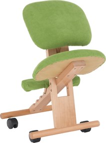 Kondela Ergonomická kľakačka, zelená/buk, GROCO