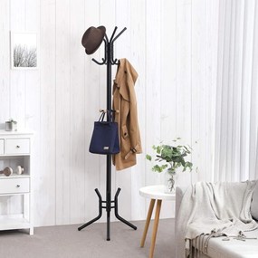 SongmicsHome Stojanový vešiak SAMUEL 49x176cm, čierna