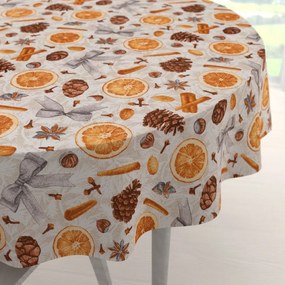 Biante Dekoračný okrúhly obrus Leona LN-171 Vôňa jesene Ø 130 cm