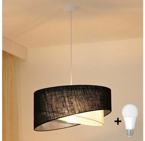 Brilagi - LED Luster na lanku LYRA 1xE27/15W/230V čierna/krémová