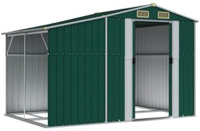Záhradná kôlňa zelená 277x192,5x179 cm pozinkovaná oceľ