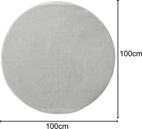 My Flair, Kusový koberec Wooly Dreamscape naturweiß kruh, 100x100 (priemer) kruh, biela, chodba / predsieň
